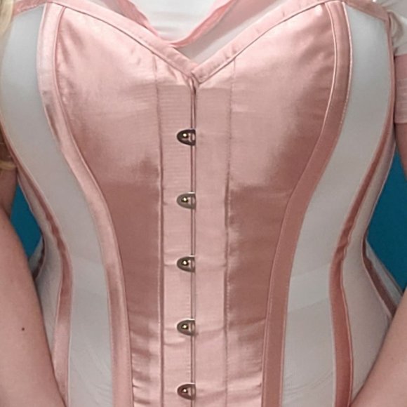 Pink and white corset - Picture 1 of 4